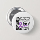 膵臓がんを克服したコラージュ 缶バッジ (正面&裏面)