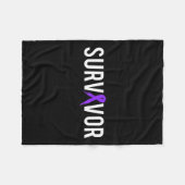 膵臓がんを克服したデザインギフト フリースブランケット (正面(横))