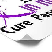 膵臓がんを必要としている人には紫色 ポスター (角)