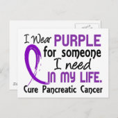 膵臓がんを必要としている人には紫色 ポストカード (正面/裏面)