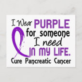 膵臓がんを必要としている人には紫色 ポストカード (正面)