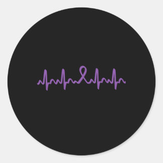 膵臓がんビート膵臓がんリボン ラウンドシール