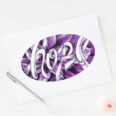 膵臓がんフローラ希望製品 楕円形シール (封筒)