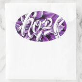 膵臓がんフローラ希望製品 楕円形シール (バッグ)