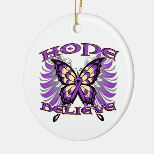 膵臓がんホープ信じバチョウ セラミックオーナメント (左)