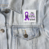 膵臓がんリボン私のヒーロー私の祖母 缶バッジ (インサイチュ)