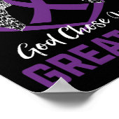 膵臓がん叔母の素晴らし記憶に残る紫色 ポスター (角)