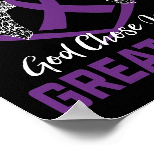 膵臓がん叔母の素晴らし記憶に残る紫色 ポスター (角)