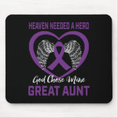 膵臓がん叔母の素晴らし記憶に残る紫色 マウスパッド (正面)