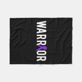 膵臓がん戦士デザインの贈り物 フリースブランケット (正面(横))