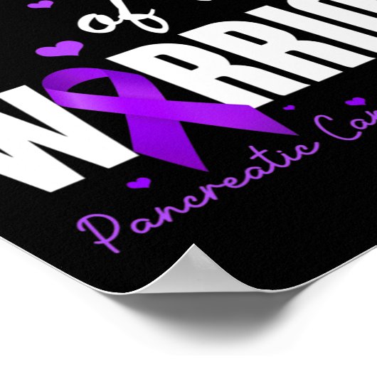 膵臓がん戦士リボン支持のグラミー ポスター (角)