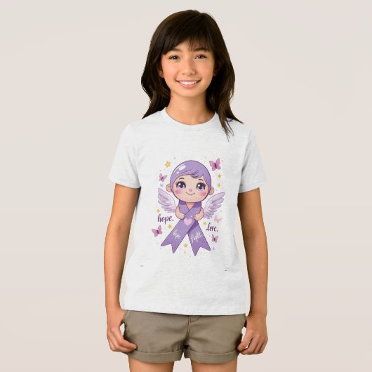 膵臓がん戦闘機への期待 トライブレンドTシャツ (正面全面)