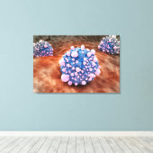 膵臓がん細胞の顕微鏡観察2 キャンバスプリント (インサイチュ (ウッドフロア))