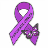膵臓がん蝶認識度リボン シール (正面)