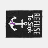 膵臓がん認識度は戦闘機を沈めるのを拒否する フリースブランケット (正面(横))