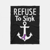 膵臓がん認識度は戦闘機を沈めるのを拒否する フリースブランケット (正面)