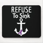 膵臓がん認識度は戦闘機を沈めるのを拒否する マウスパッド (正面)