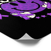 膵臓がん認識度カウボーイハットヒョウ型スイス ポスター (角)