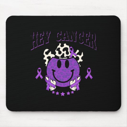 膵臓がん認識度カウボーイハットヒョウ型スイス マウスパッド (正面)