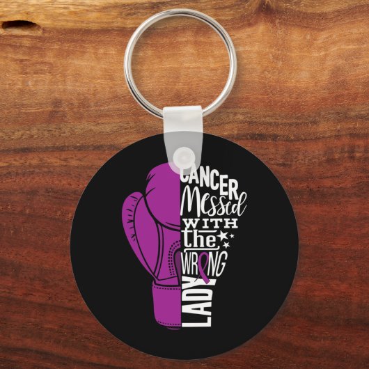 膵臓がん認識度ボクシンググローブティー キーホルダー (正面)