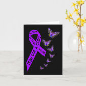 膵臓がん認識度女性蝶レリギ カード (黄色い花)