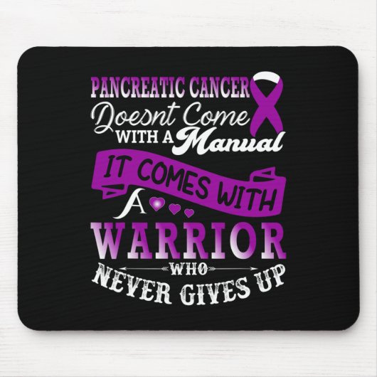 膵臓がん認識度戦士サポートパープル マウスパッド (正面)