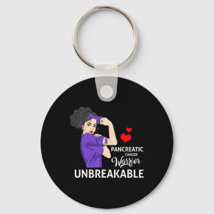 膵臓がん認識度戦士Unbreakable Wo キーホルダー