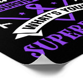 膵臓がん認識度生存者紫綬章 ポスター (角)