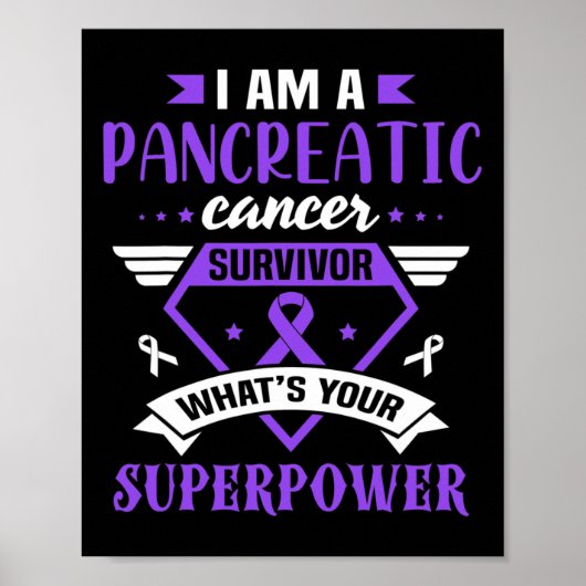 膵臓がん認識度生存者紫綬章 ポスター (正面)