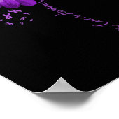 膵臓がん認識度紫帯フローラG ポスター (角)