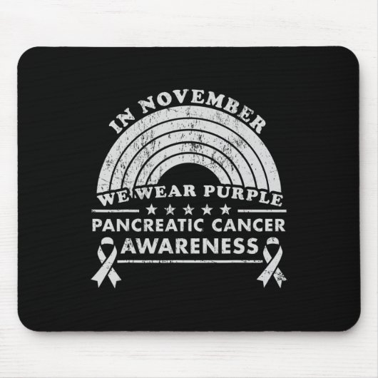 膵臓がん認識度11月We衣服Purpl マウスパッド (正面)