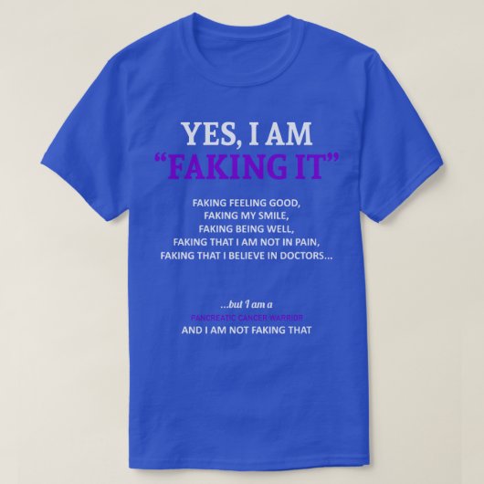 膵臓がん認識度 Tシャツ (デザイン正面)
