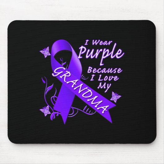 膵臓がん認識度I衣服リボン マウスパッド (正面)