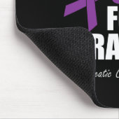 膵臓がん認識度I衣服紫G マウスパッド (コーナー)