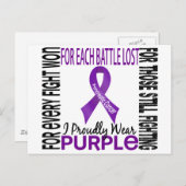 膵臓がんI誇らしげに衣服紫2 ポストカード (正面/裏面)