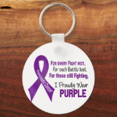 膵臓がんI誇らしげに衣服紫 キーホルダー (正面)