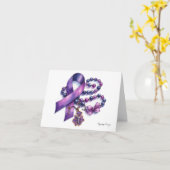 膵臓パーソナライズされたがん祈りの言葉数珠 カード (黄色い花)