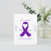 膵臓ループス紫リボン認識度 ポストカード (スタンド正面)