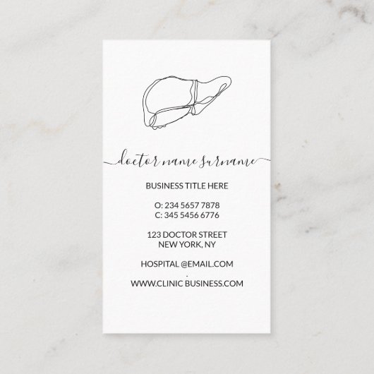 膵臓消化器専門医 名刺 (裏面)