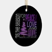 膵臓癌のクリスマス1のオーナメント セラミックオーナメント (右)