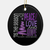 膵臓癌のクリスマス1のオーナメント セラミックオーナメント (左)