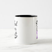 膵臓癌私はお尻を蹴りました ツートーンマグカップ (中央)