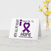 膵臓癌私は希望にしがみつきます カード (黄色い花)