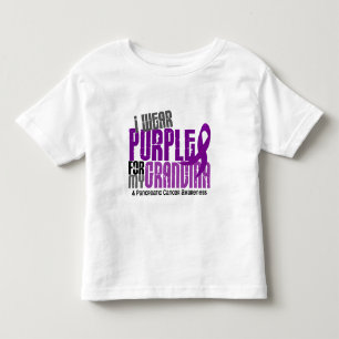 膵臓癌私は私の祖母6.2のための紫色を身に着けています トドラーTシャツ