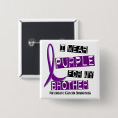 膵臓癌私は紫色37の兄弟を身に着けています 缶バッジ (正面&裏面)
