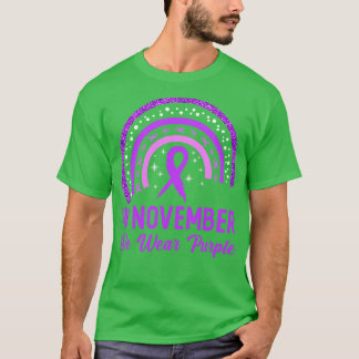 膵臓認識度11月We衣服パープルラ Tシャツ