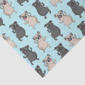 臀部のシェーカーのパグの子犬のバスト移動かわいい踊り犬 薄葉紙 (詳細)