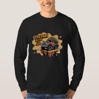 臆せず挑め - オフロードサバイバルキャラクター Tシャツ