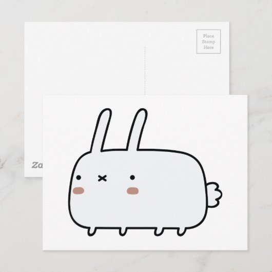 臆病なウサギ ポストカード (正面/裏面)