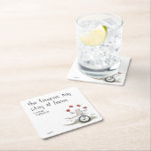 臆病なコースターワン スクエアペーパーコースター (インサイチュ)